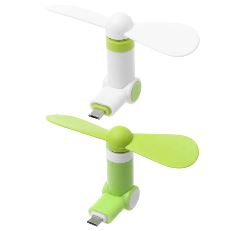 Вентилятор с поворотом на 180 градусов Micro USB для телефонов Samsung Xiaomi Huawei
