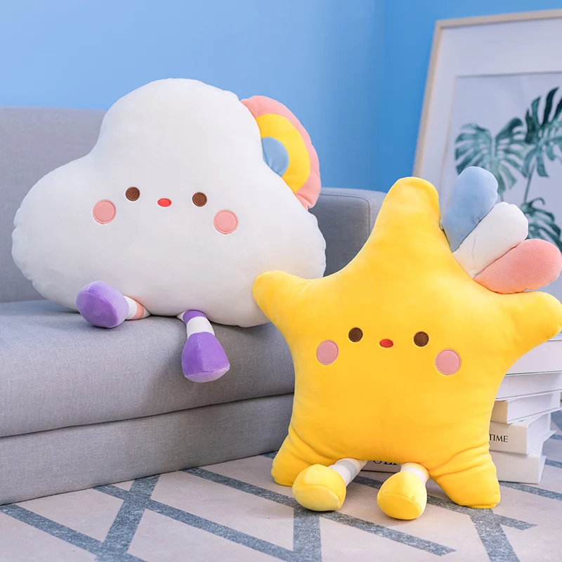 Cloud Plush Toys Pillow For Baby Kids Stuffed Decorative Nursery Pillow Cushion Kawaii Plush Star Shaped Pillow Toys For Girls