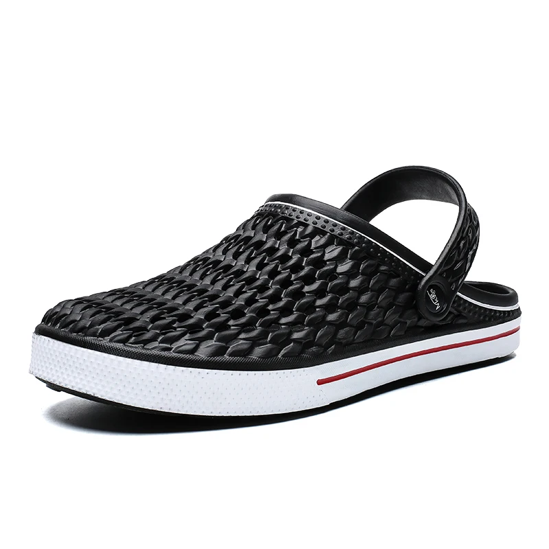 Сандалии мужские резиновые на плоской подосветильник ве дышащие босоножки для