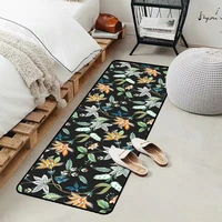 american style country flower flower maple leaf kitchen mat entry mat non slip foot mat bedroom bedside rug