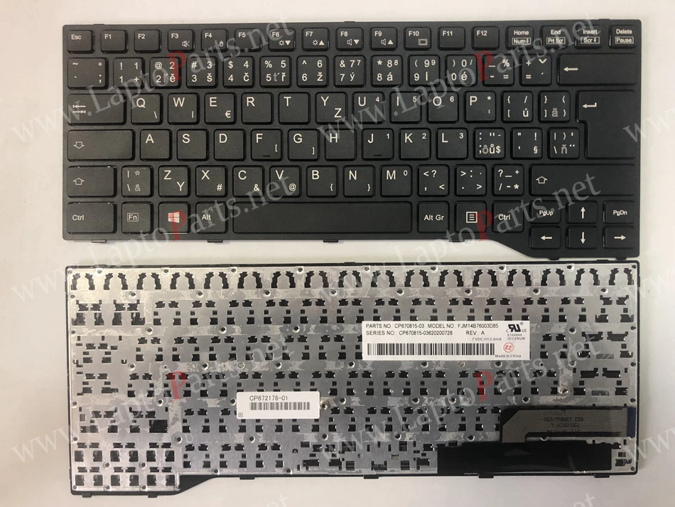Клавиатура для ноутбука Fujitsu Lifebook E733 E734 E743 E744 E546 E547 E544 E736 черная рамка CZ SL US Layout
