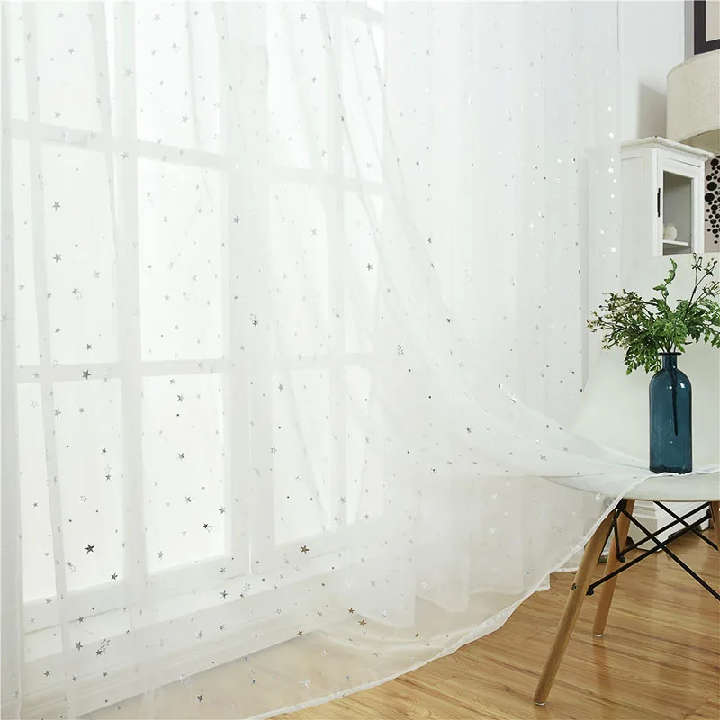 Занавески с Луной и звездами для спальни занавески окон детской гостиной белые