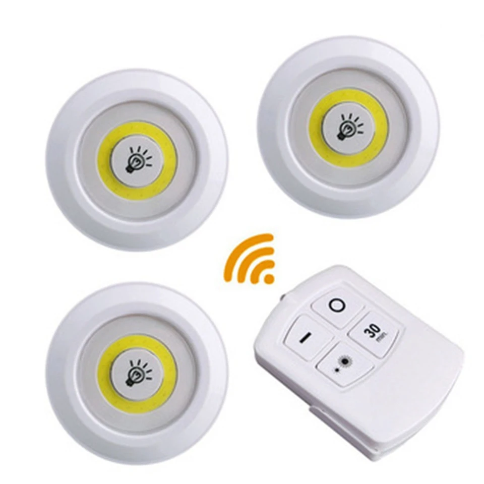 1Remote 3 lamp Новая диммируемая светодиодная подсветка под шкаф с пультом дистанционного управления на батарейках светодиодный светильник s для шкаф для ванной комнаты светильник ing - Цвет: 1Remote 3 lamp