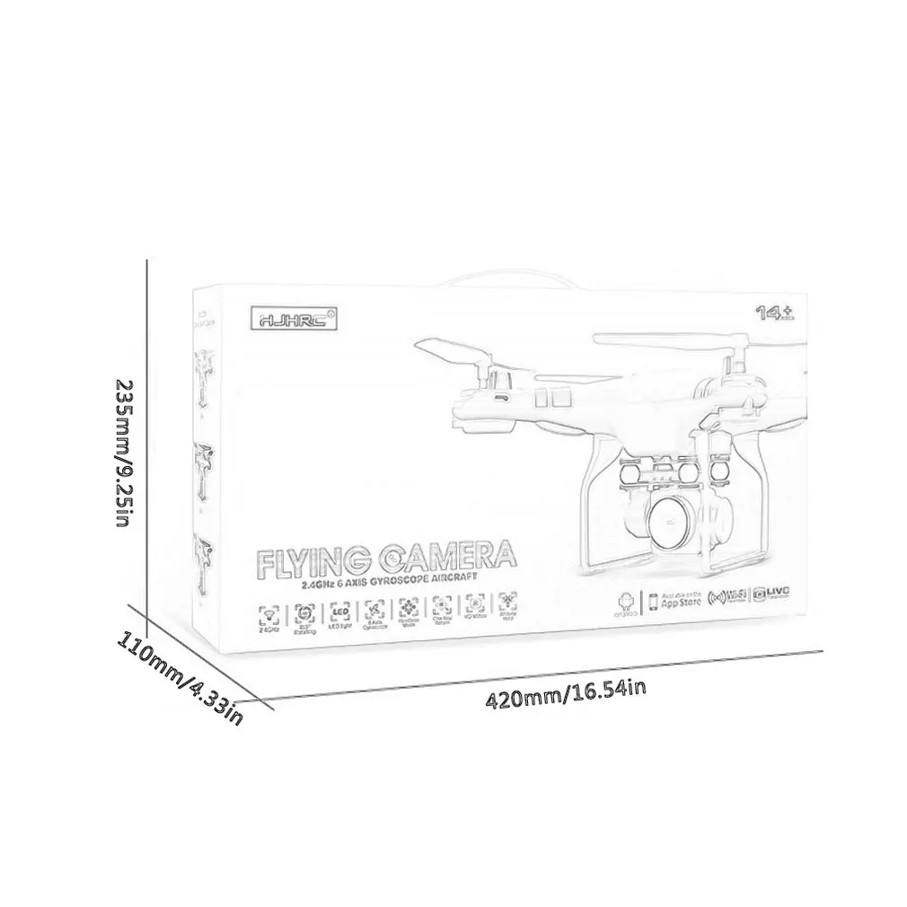 

SH5HD FPV Drone with 1080P WIFI Camera RC Quadcopter Live Video Altitude 2.4GHz 4 Channels 6 Axis Gyro RC Drone Helicopter