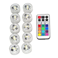battery operated multi color submersible led underwater light for fish tank pond swimming pool wedding party ip68 waterproof