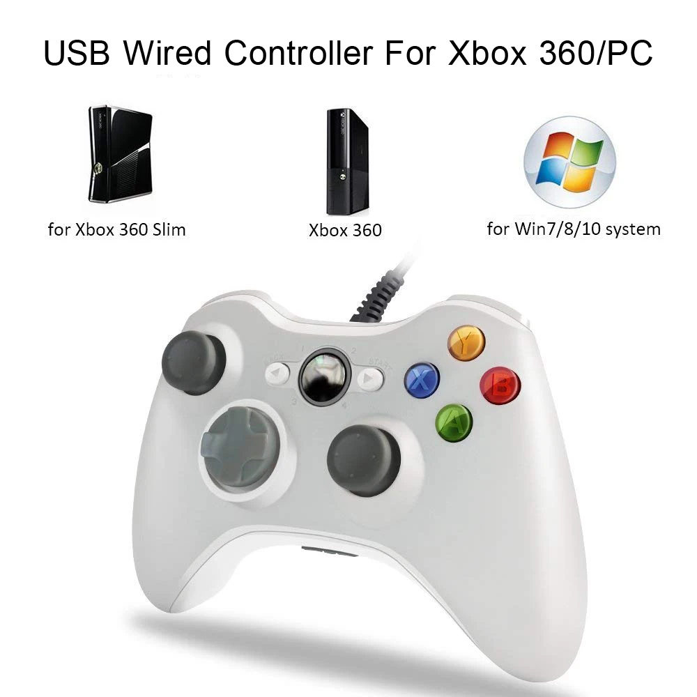 USB проводной Вибрационный геймпад джойстик для ПК игровой контроллер для Windows 7/8/10 не для Xbox 360 джойстика с высоким качеством