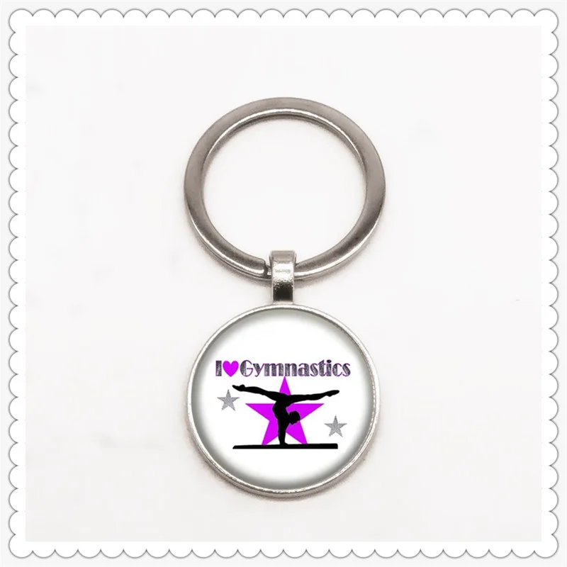 Любовь к миру гимнастика шаблон брелок Дамы Мужчины Шарм ювелирные изделия |