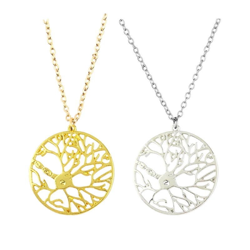 Ожерелье женское круглое из сплава с кулоном Дерево жизни 2 цвета | Украшения и