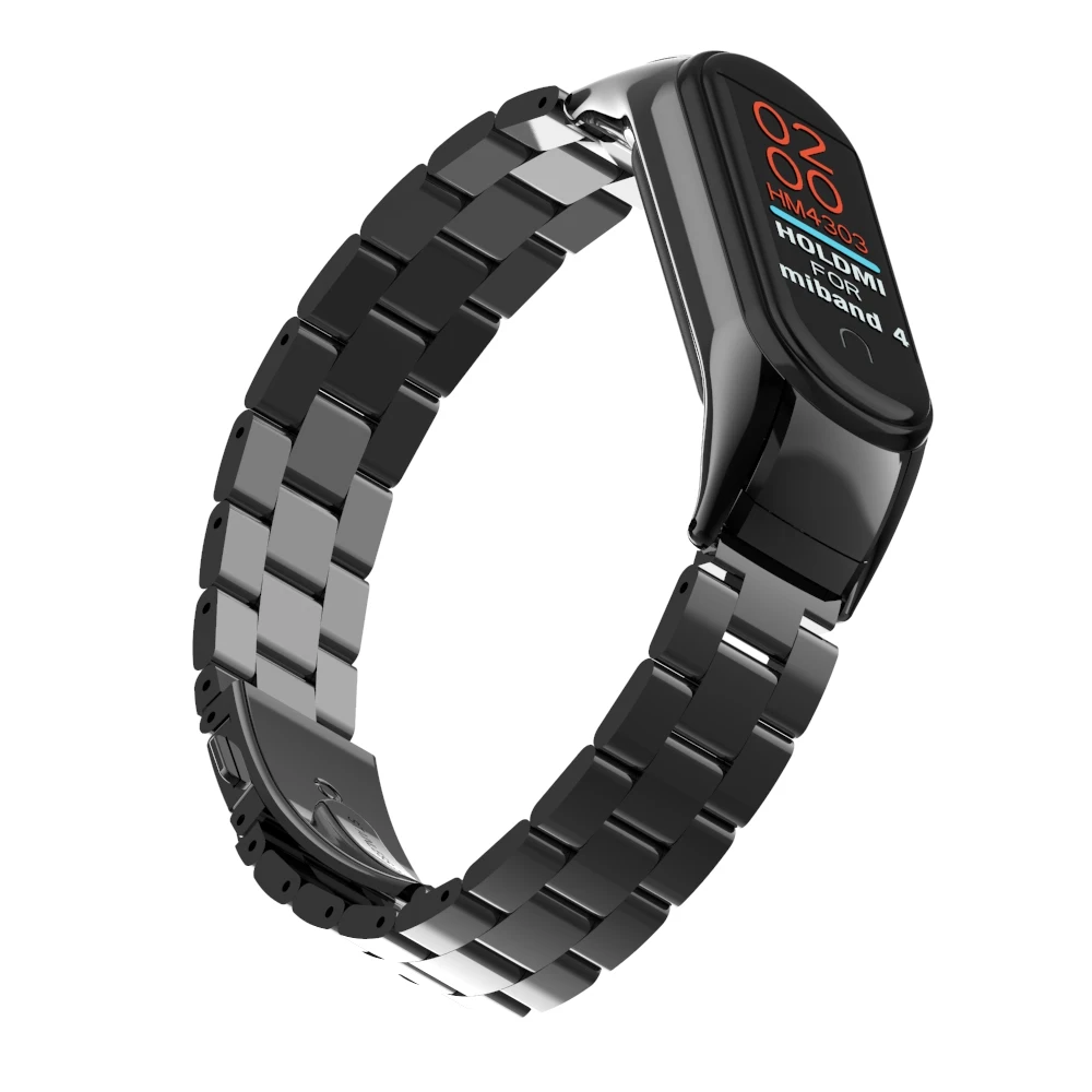 Ремешок Miband 4 из нержавеющей стали для Mi Band 3 металлический ремешок умного