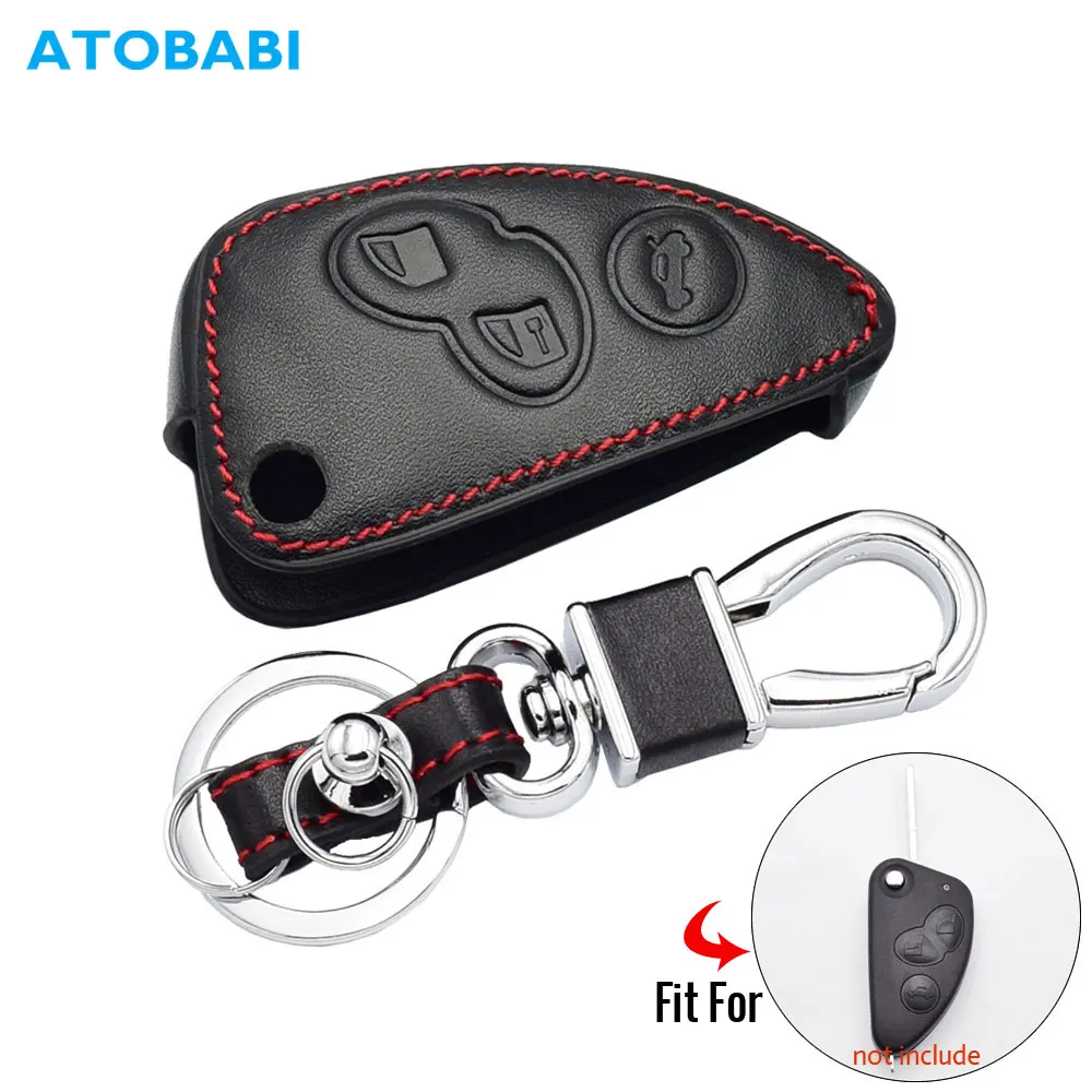 ATOBABI кожаный чехол для автомобильных ключей, чехол для Alfa Romeo 147 156 166 GT JTD TS складной брелок для ключей дистанционная Сумочка брелоков чехол Аксессуары