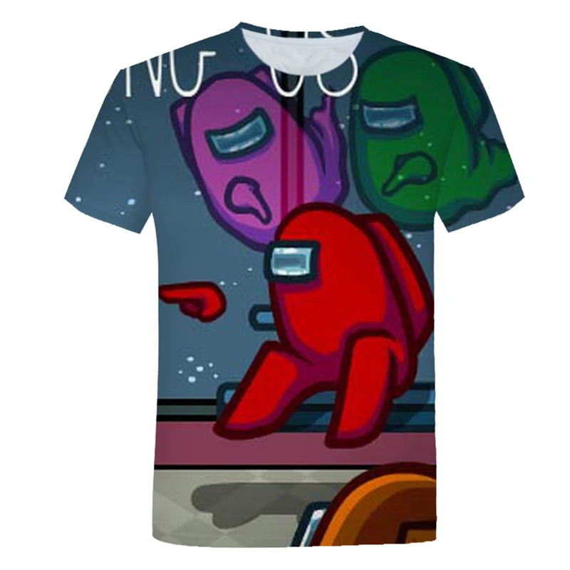 

2021 summer new cute T-shirts among us cartoon 3D printing round neck T-shirts for boys and girls casual T-shirts baby fun T-shi
