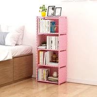 Multilayer Simple Assembled Bookshelf Corner Closet Sundries Book Storage Organizer Easy Moving Shelf Bookcase Kids Home Decor