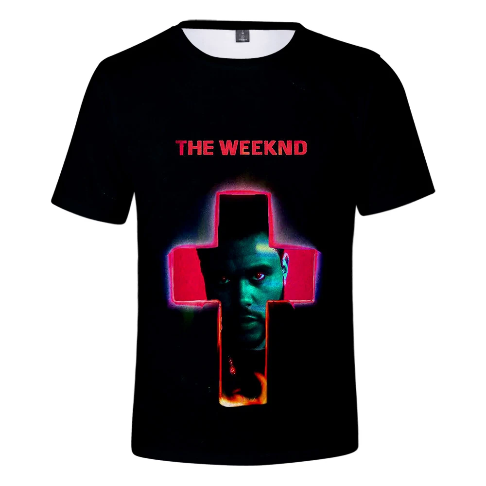 Новое поступление футболка с принтом weeknd летняя мужская для мальчиков высокое