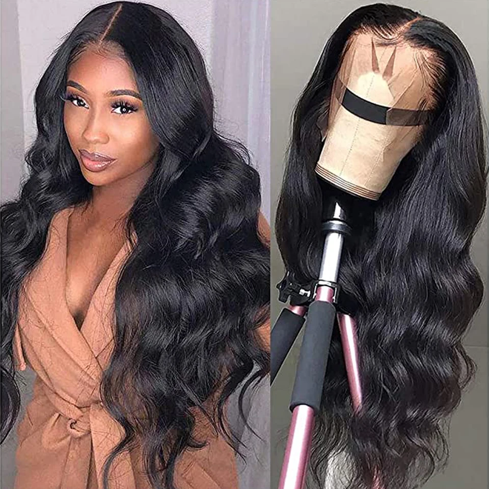 

4x4 Body Wave Closure Wig 13x4 HD Transparent Lace Frontal Wigs Lace Front Human Hair Wigs Wavy 30 Inch Body Wave Lace Front Wig