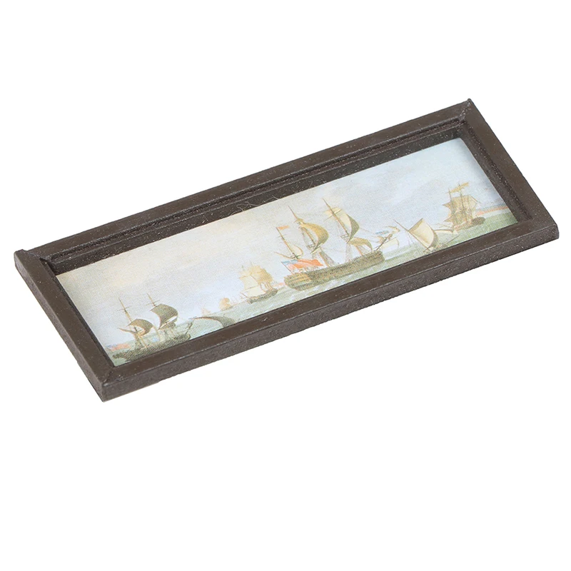1:12 Dollhouse Miniature Picture in Photo Frame Mural Wall Paintings Decoration |