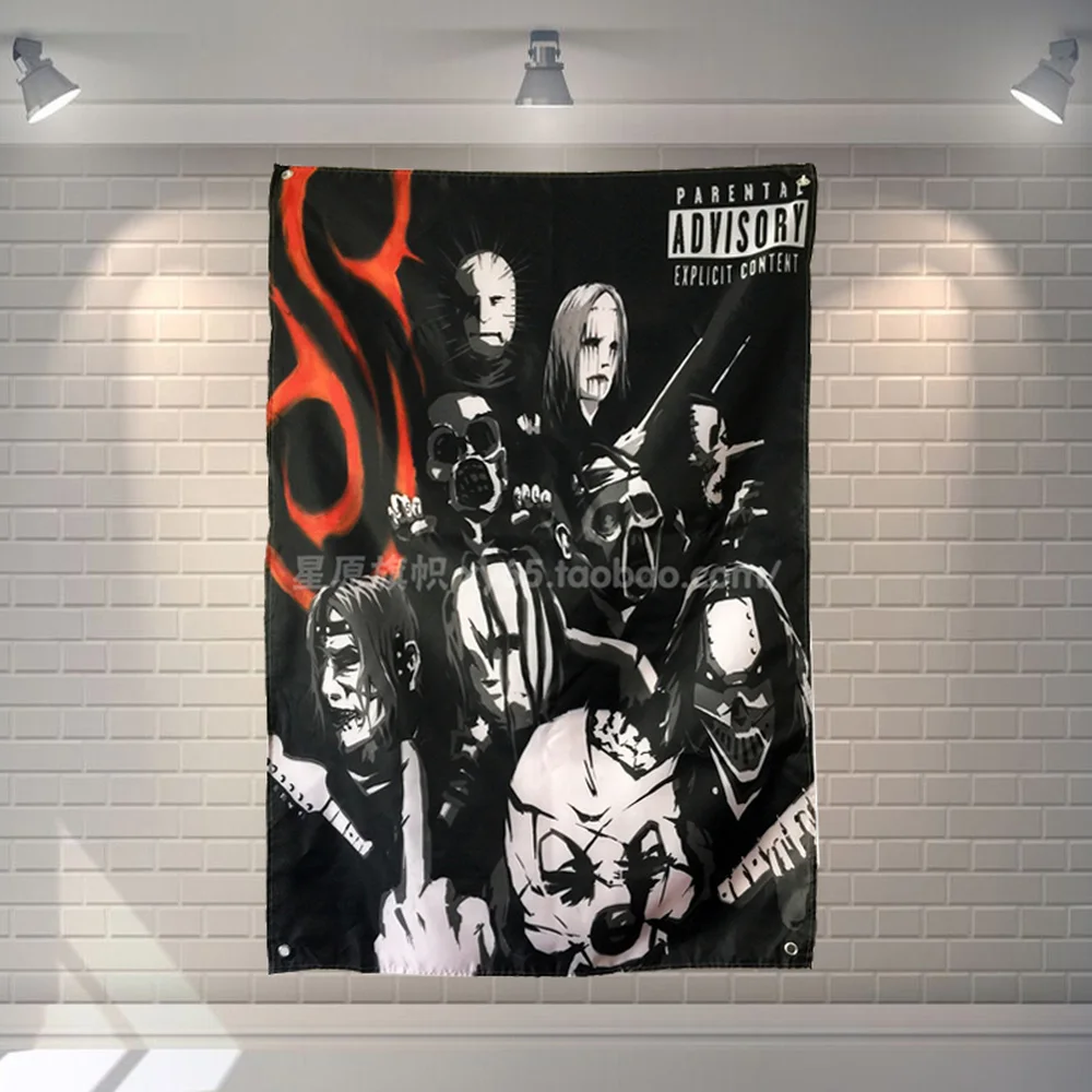 Металлическая музыкальная поп-группа граффити культура потертый шикарный постер рок флаг баннер гобелен Ткань Искусство Бар Кафе спальня ...