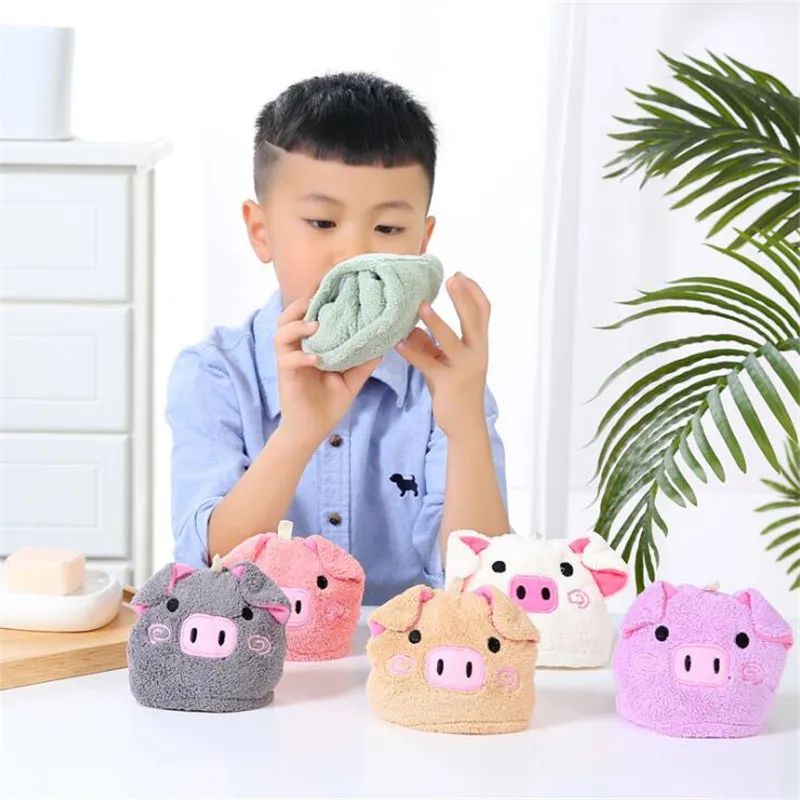 Полотенце для рук со свиньей головой мультяшное полотенце детей впитывающее из