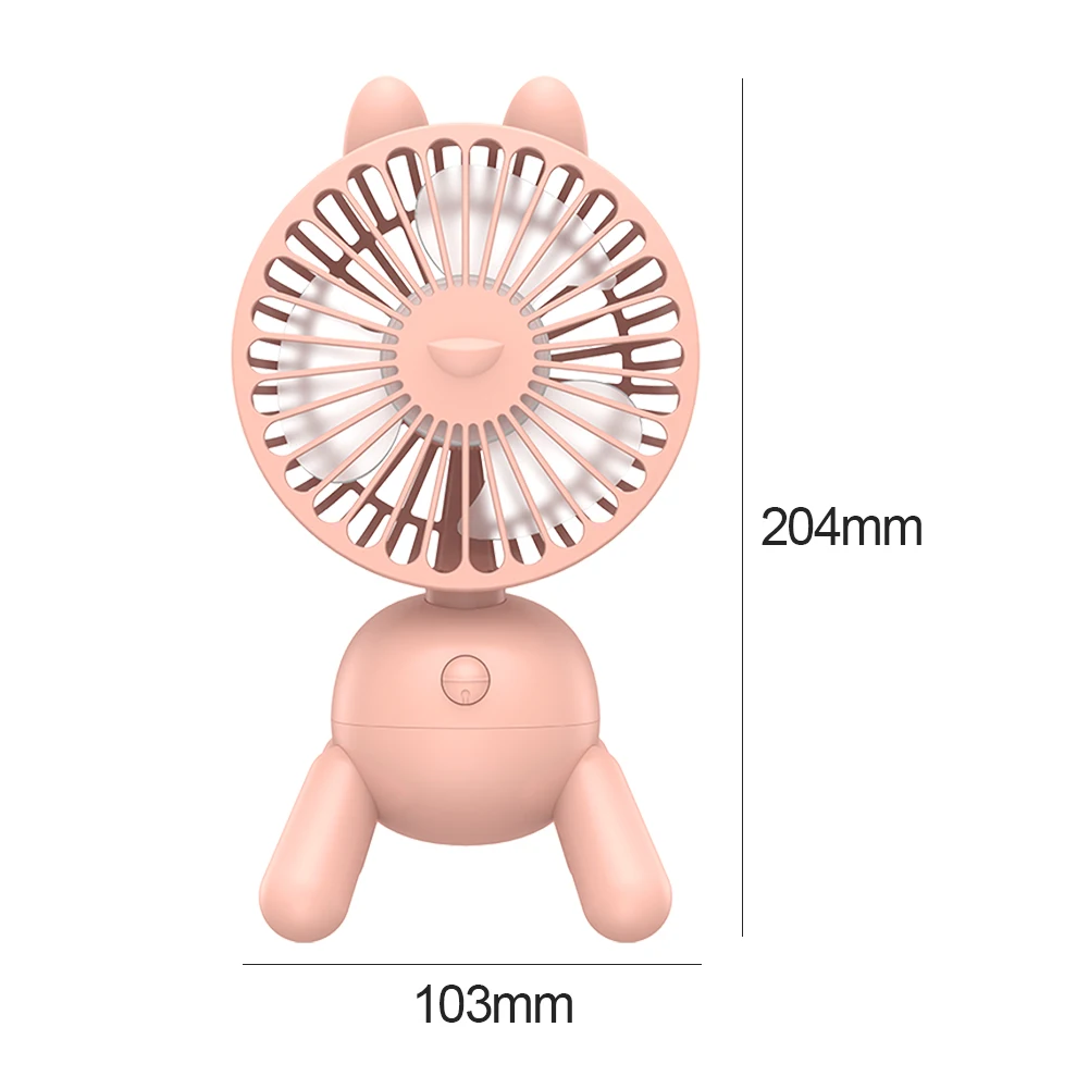 

New Desktop Fan USB Rechargeable Mini Fan Household Cartoon Portable Cooling Fan 80Four-Speed Silent Handheld Fan