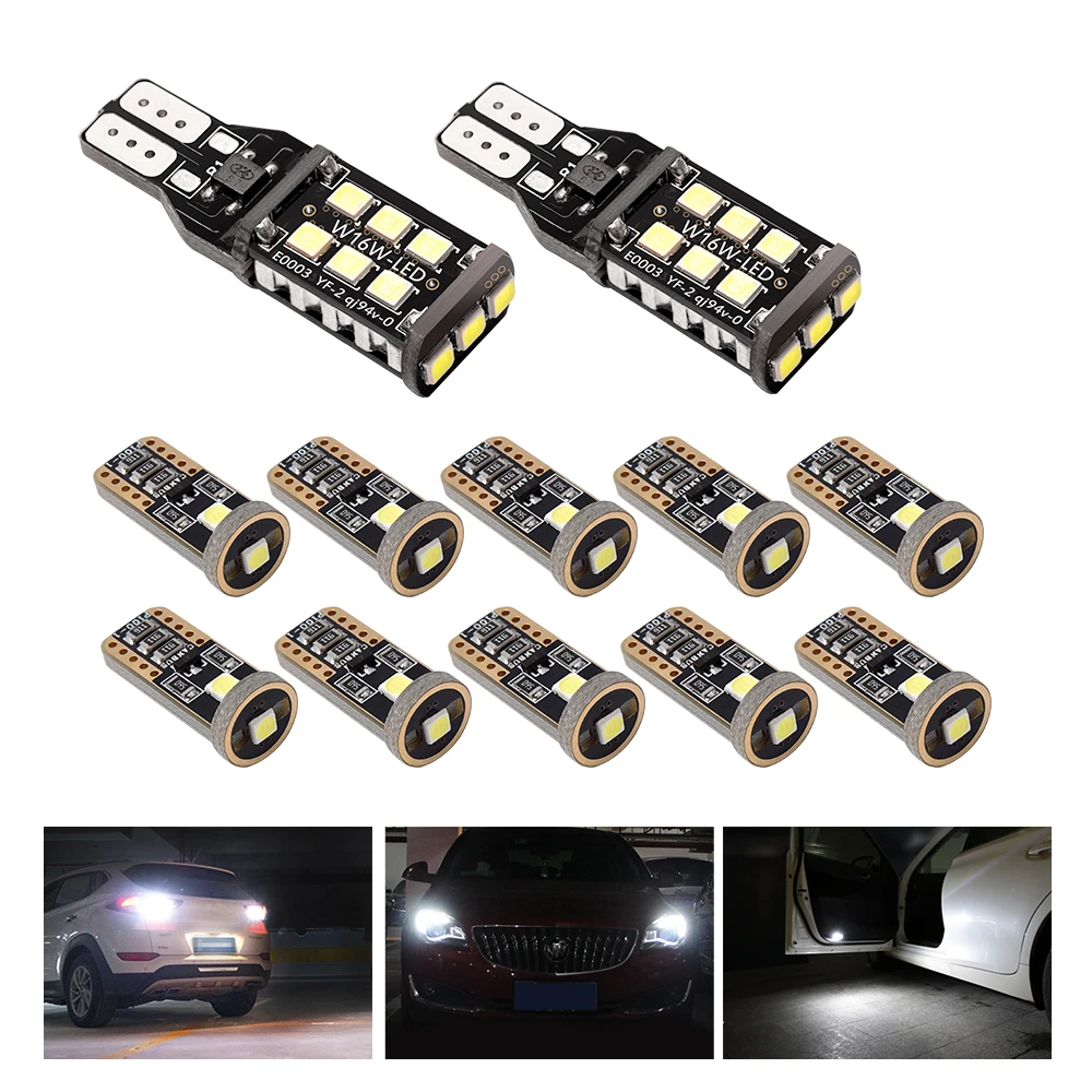 Суперъяркие Автомобильные светодиодные светильник пы MICTUNING белые лампы 2 шт. T15 921