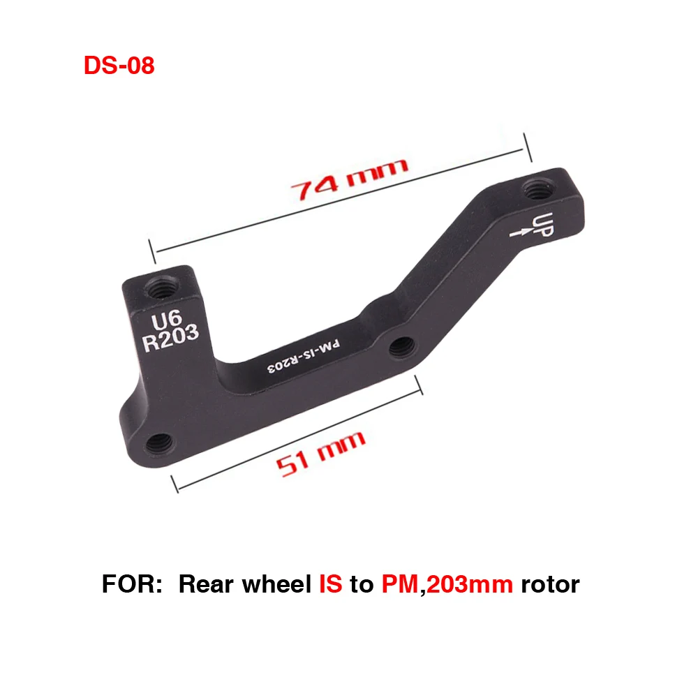 1PC DS08 ZTTO MTB 1 шт. дисковый тормоз Сверхлегкий кронштейн PM A B ТЧ диск крепление тормоза адаптер для 140 160 180 203 мм с дисковый тормоз ротора - Цвет: 1PC DS08