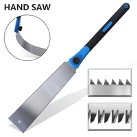 japanese style hand saw stainless steel pull saw double edge flush cut saw handheld trim saw woodworking plastic cutting tool