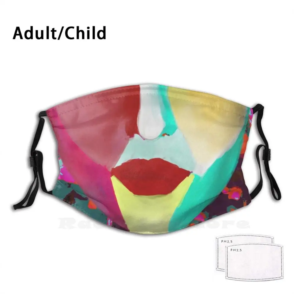 

Маска для лица многоразовая с фильтром и забавным принтом вишни