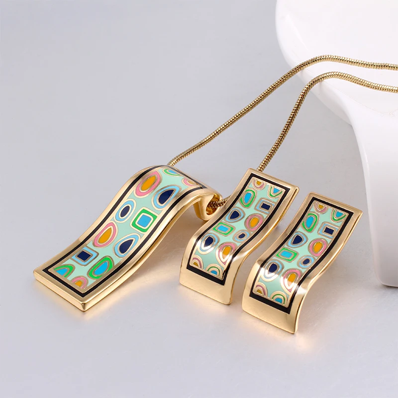 Новые наборы золотых украшений Женский винтажный подарок на день рождения