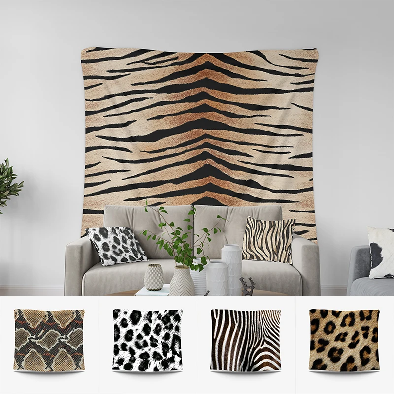

Animal Print Tapestry Wall Hanging Tiger Zebra Leopard Snake Wall Tapestry Wall Carpet Table Cloth
