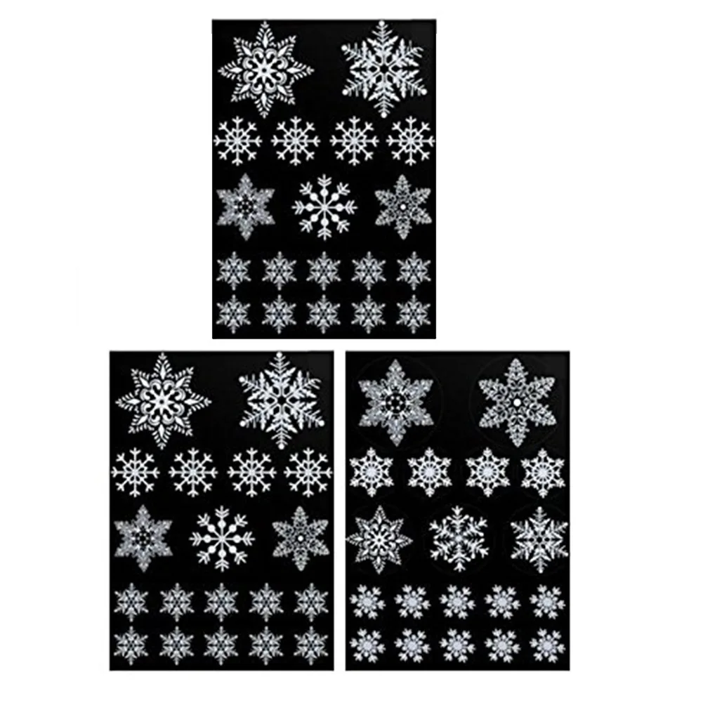 

New Year Christmas Decorations Stickers Restaurant Shopping Mall Door Stickers Christmas Window Glass Stickers White Snowflake W