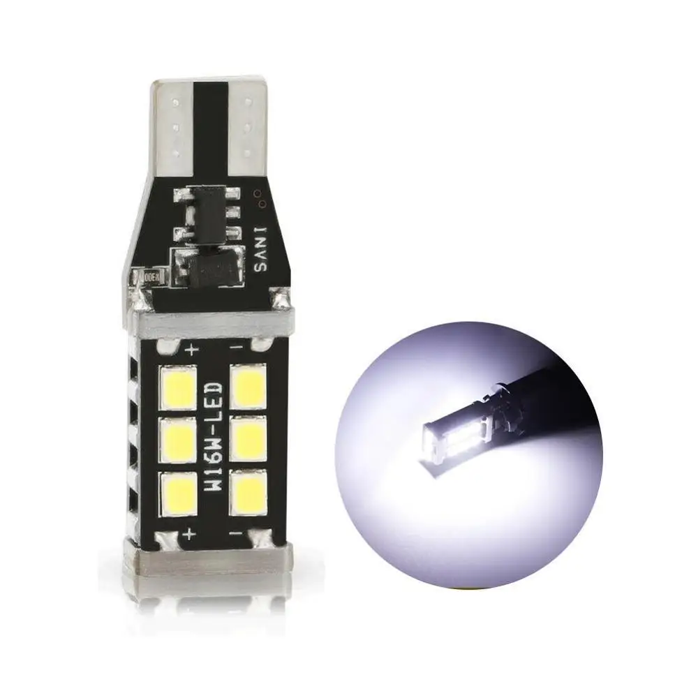 Супер яркая светодиодсветодиодный лампа CANBUS T15 W16W 15 SMD 2835 без ошибок