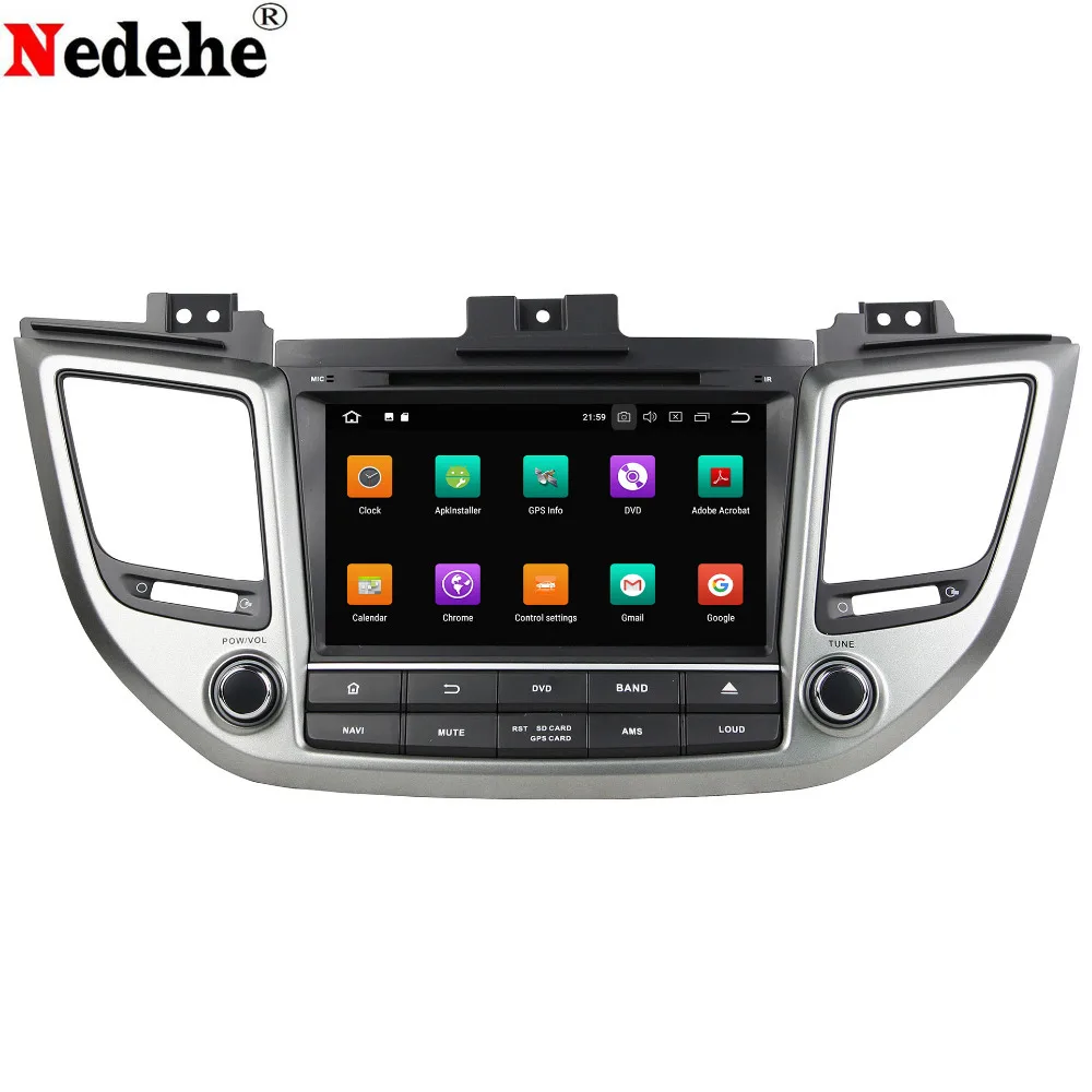 Автомобильный DVD плеер 8 дюймов Восьмиядерный 4 Гб + 32 ГБ Android 0 GPS для Hyundai ix35 Tucson 2015