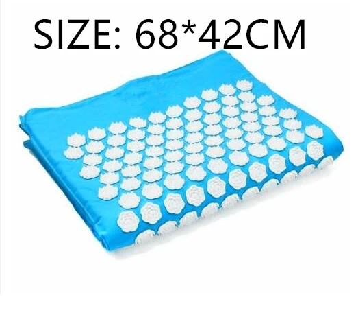 lotus sky blue Фитнес йога коврик с шипами Лотос Акупунктура Массажный коврик кровать Пилатес лен хлопок Массажер для йоги подушка для шеи и спины облегчение боли - Цвет: lotus sky blue