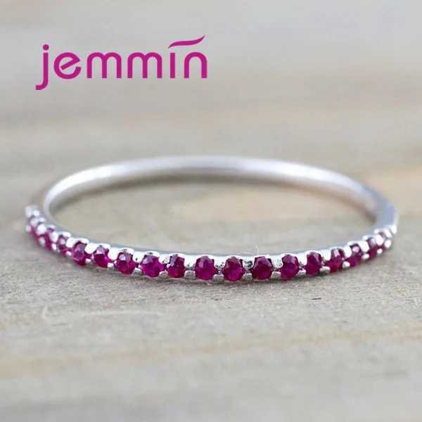 Натуральная 925 Стерлинговое Серебро круглой формы украшенные сверкающими