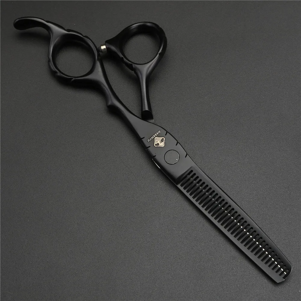 

Scissors hair professional in hair Scissors 6" black blind hole screw scissor for barber