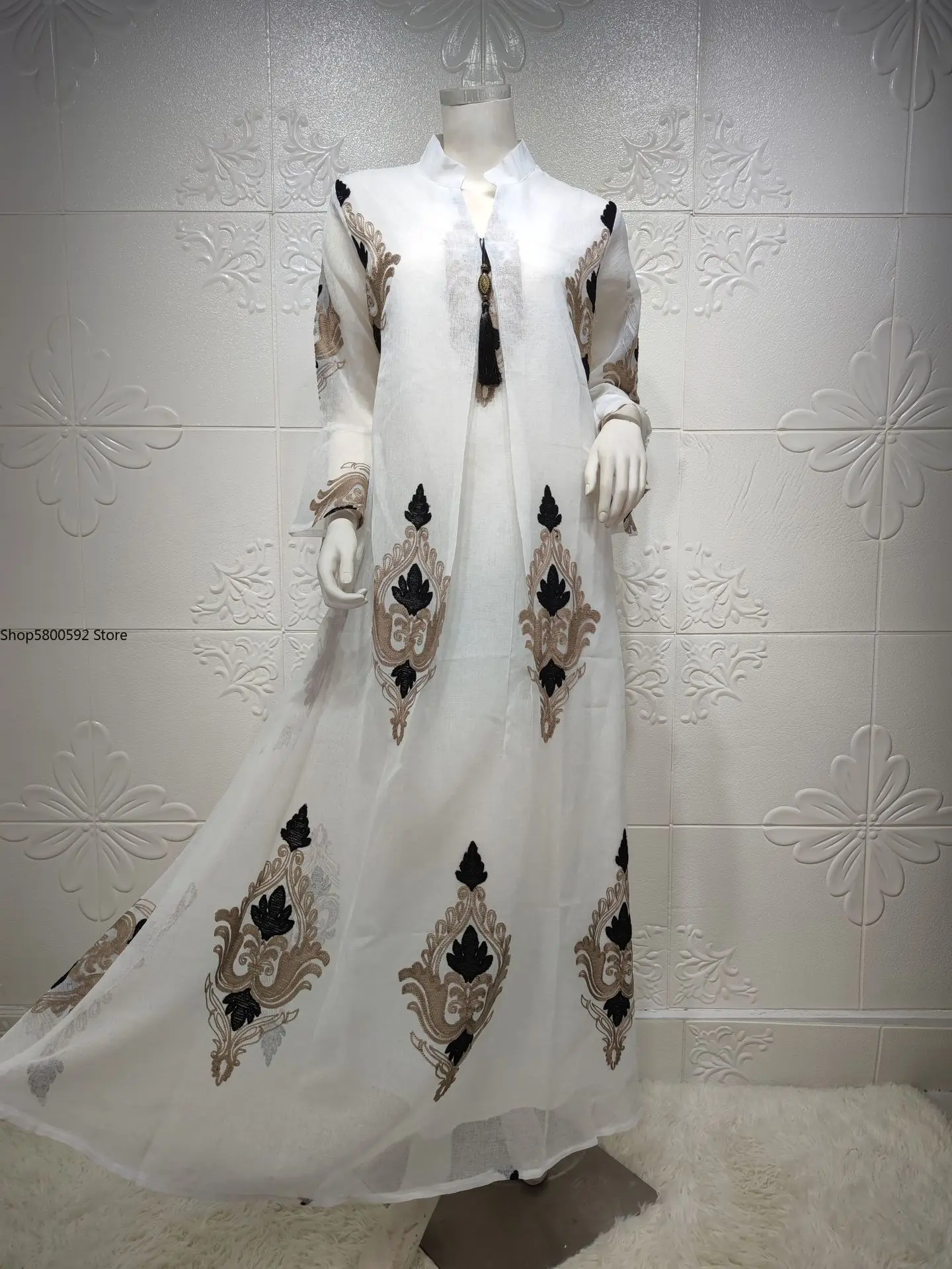 Caftan Evening Dresses For Women Abaya Dubai Embroidered Dress Muslim Islam Turkey Clothing Robe Longue Femme Musulmane