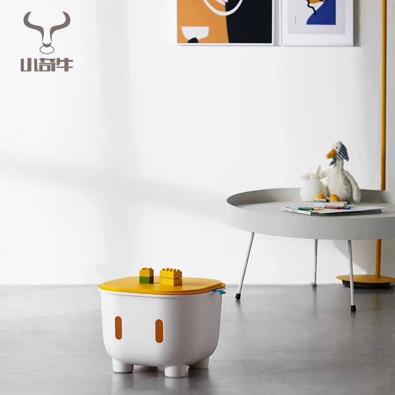 

Children's storage stool toy storage box thickened cartoon non-slip shoe-changing rubber stool baby plastic bench small stool