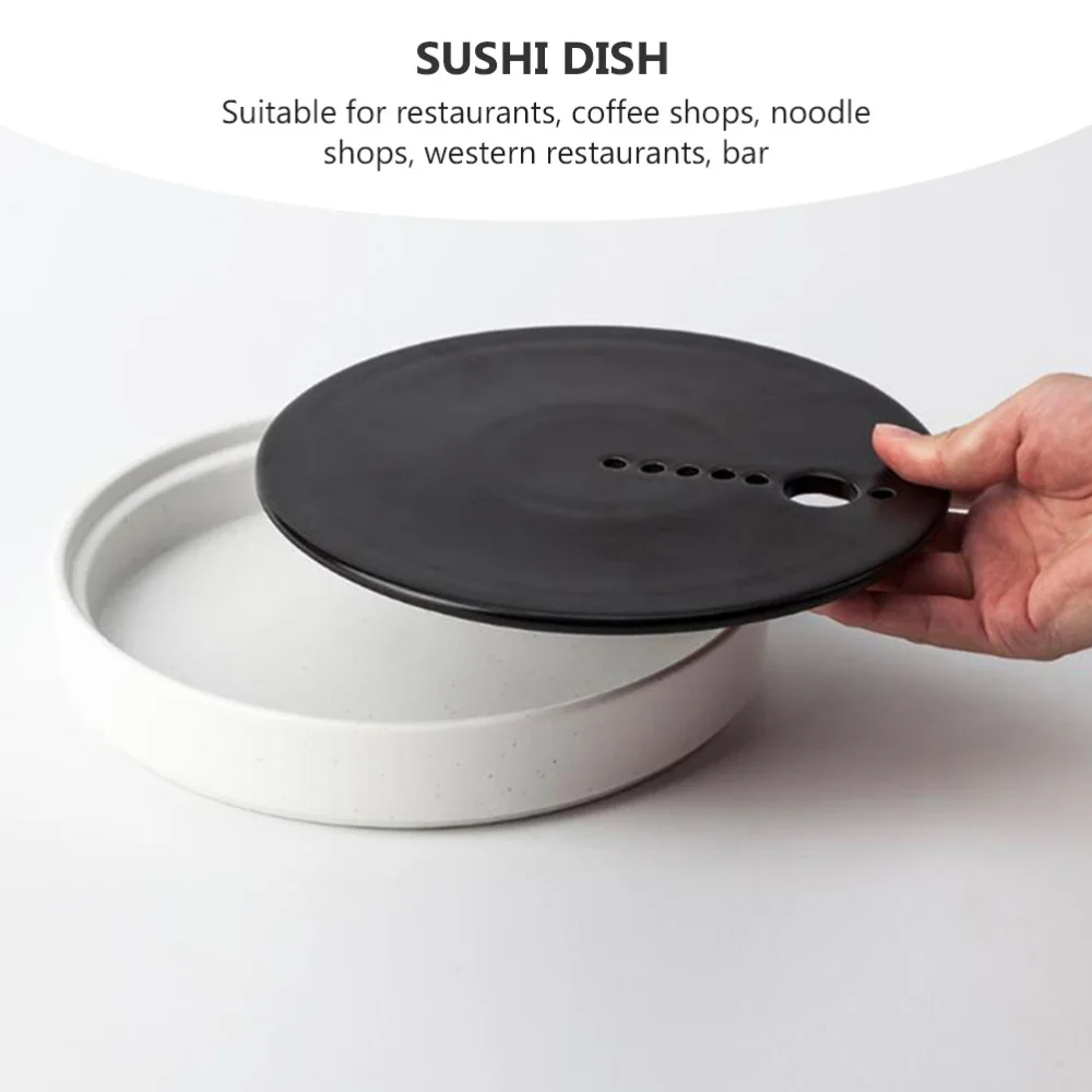 

1pc Japanese Sushi Plate Ceramic Foods Dish Dessert Snack Serving Dish