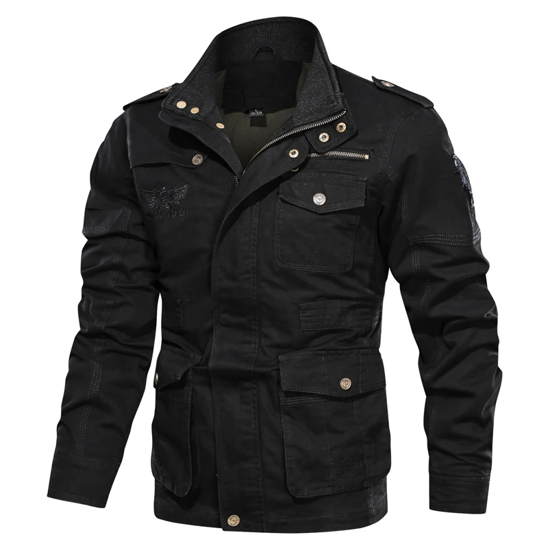 Men Autumn Winter Military Jacket Army Bomber High Quality Jackets Male Fashion Casual Cargo Coat Multi-pocket Big Size clothing | Мужская