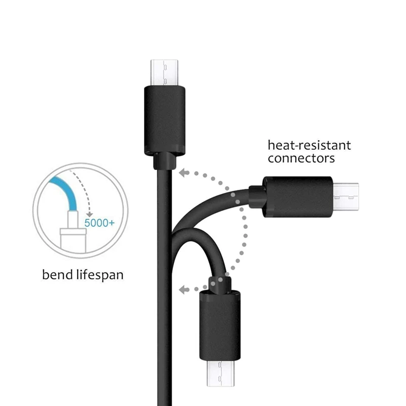 Короткий Micro USB кабель (25 см) Мини Android зарядный для внешнего аккумулятора Samsung Huawei