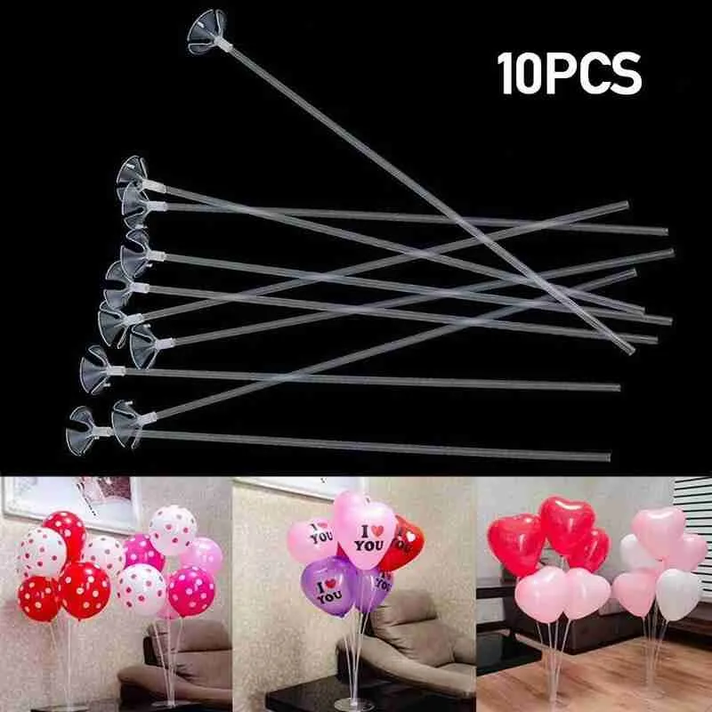 

10pcs Latex Balloon Sticks Pvc Rods Balloons Stand Holder Sticks With Cup Kids Birthday Party Wedding Decor Latex Balloon Sticks