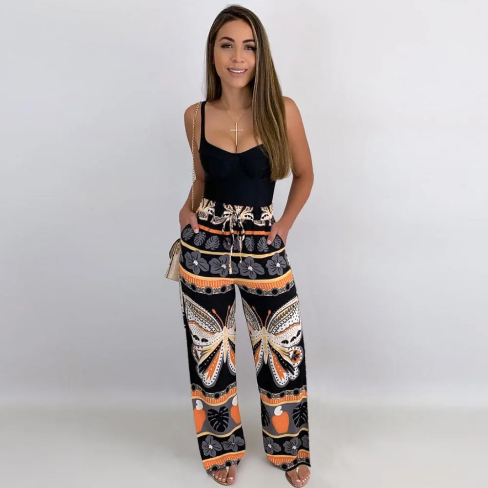 Spring/summer 2022 High waisted wide leg pants slimming straight beach pants