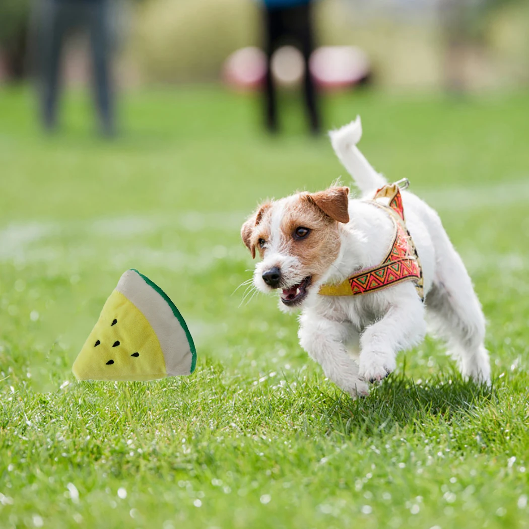 

Dog Chew Sound Toy Plush Watermelon Dog Interactive Toy Pet Bite Toy Pet Sound Toy Pet Squeaky Toy Puppy Training Toy