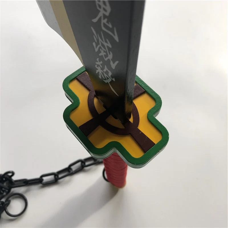 Деревянный реквизит Kimetsu No Yaiba Tengen Uzui Twin Swords оружие для косплея Хэллоуина