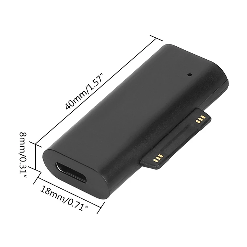 

USB Type C PD Charging Cable Adapter For Microsoft- Surface Pro 3 4 5 6 7 Laptop Tablet Converter Magnetic Adapters