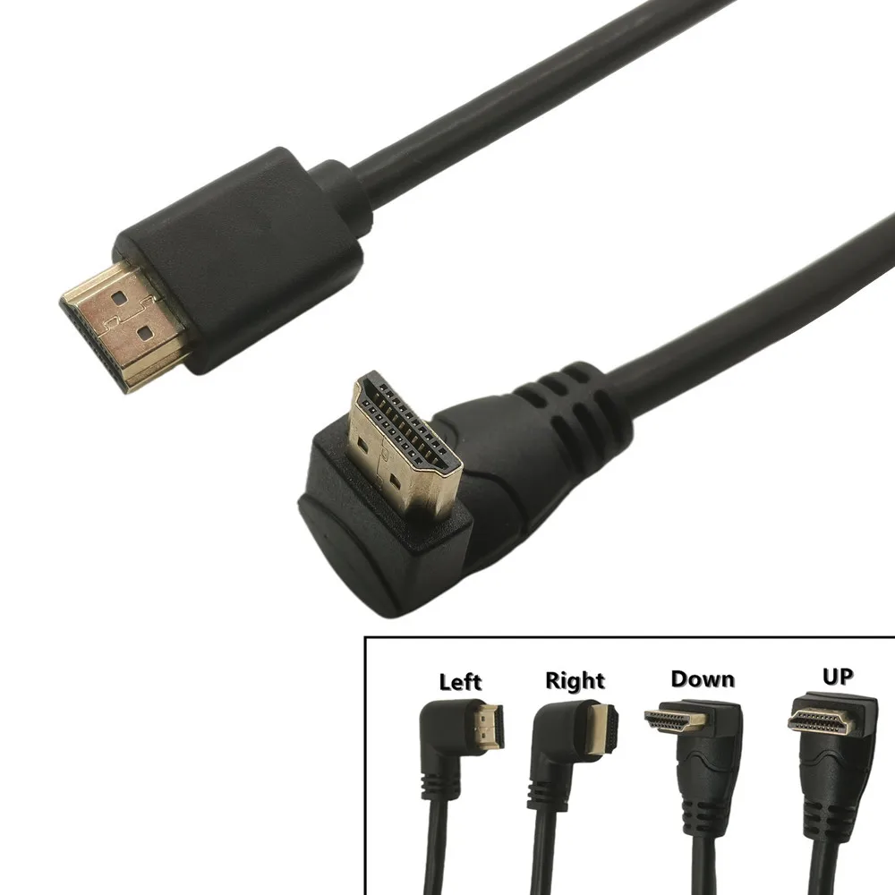 4K * 2K 60HZ 2 0 HDTV Down & Up Left Right angle 90 degree Male HD Удлинительный кабель Угловой | Электроника
