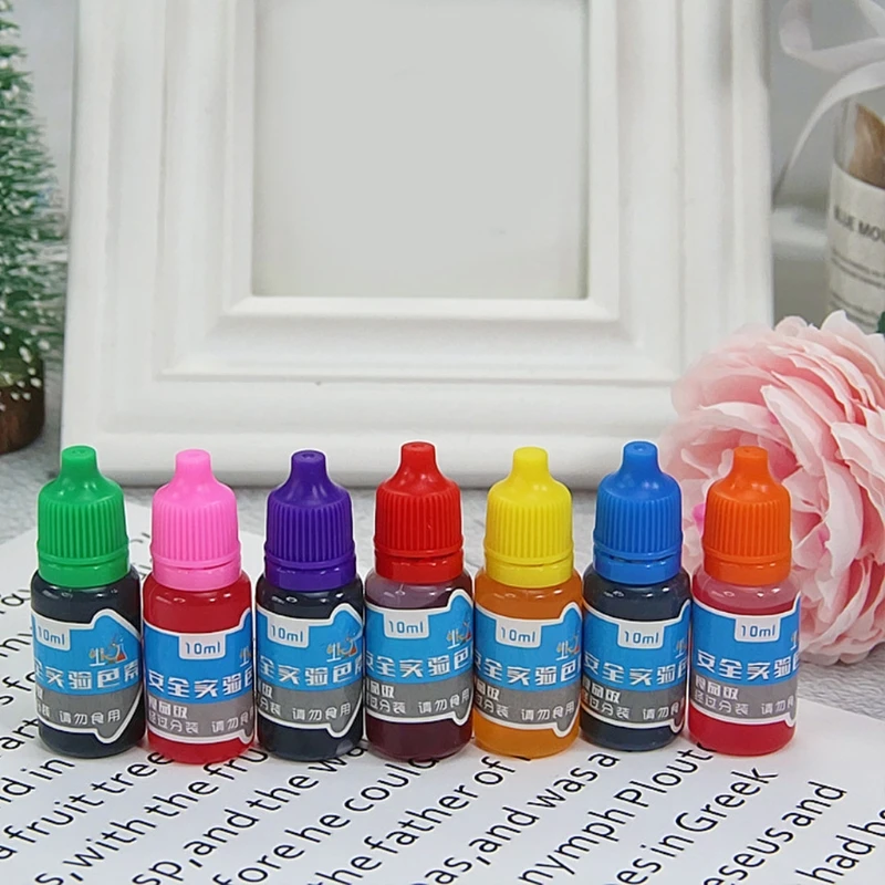 

7 Colors 10ml Handmade Soap Dye Pigments DIY Liquid Pigment Slime Colorant for Painting Coloring Kids Toy R9JC