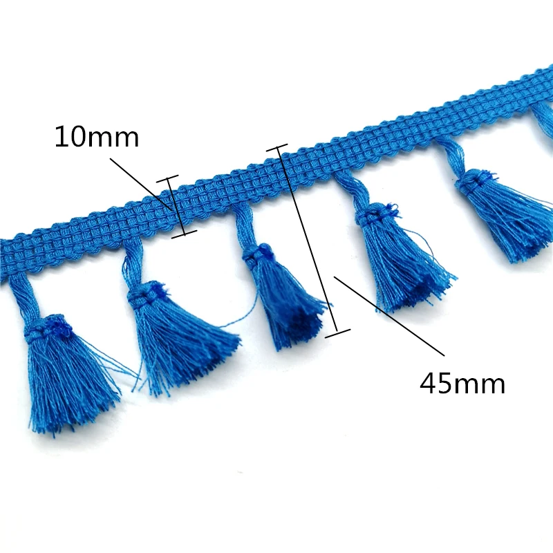 2 ярда Кружевной обрезки для шитья ленты бахрома из хлопка Этническое латинское платье, сценический костюм, декоративные занавески DIY #RL on.