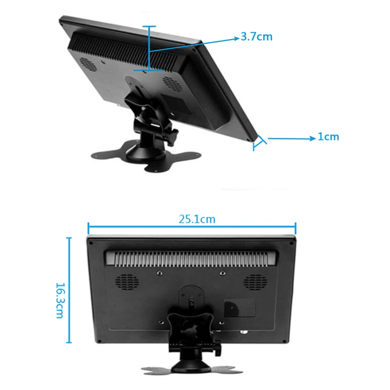 10,1 дюймов 1366x768 портативный монитор с VGA HDMI BNC USB входом для PS3/PS4 XBOX360 Raspberry Pi Windows 7 8 10 системы видеонаблюдения