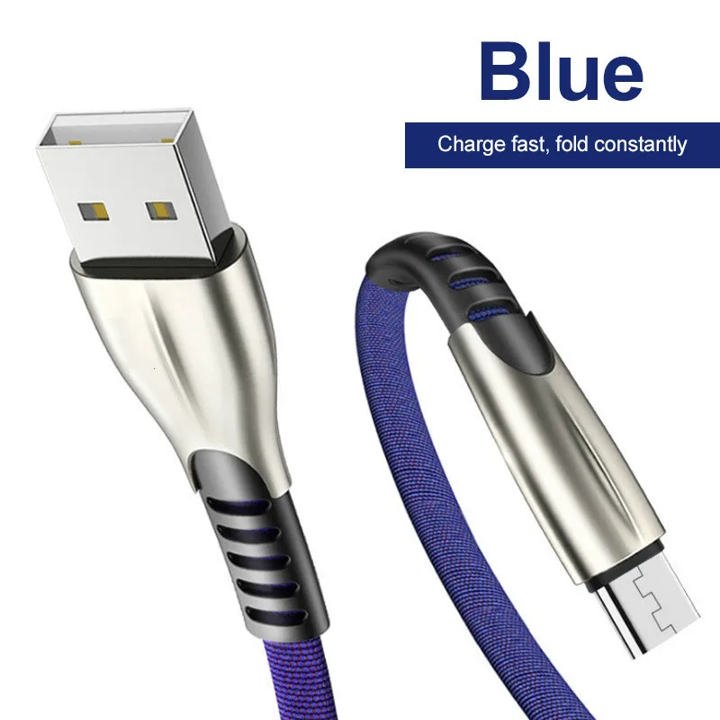 Leaf Micro USB кабель 3.0A Быстрая зарядка Micro usb кабель зарядного устройства для samsung S7 S6 J7 Xiaomi Redmi Note 5 4 Android Кабели для телефона - Цвет: blue micro cable