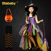 halloween children cosplay witch vampire party clothing girls tulle unicorn dress carnival tutu evil queen princess frog costume